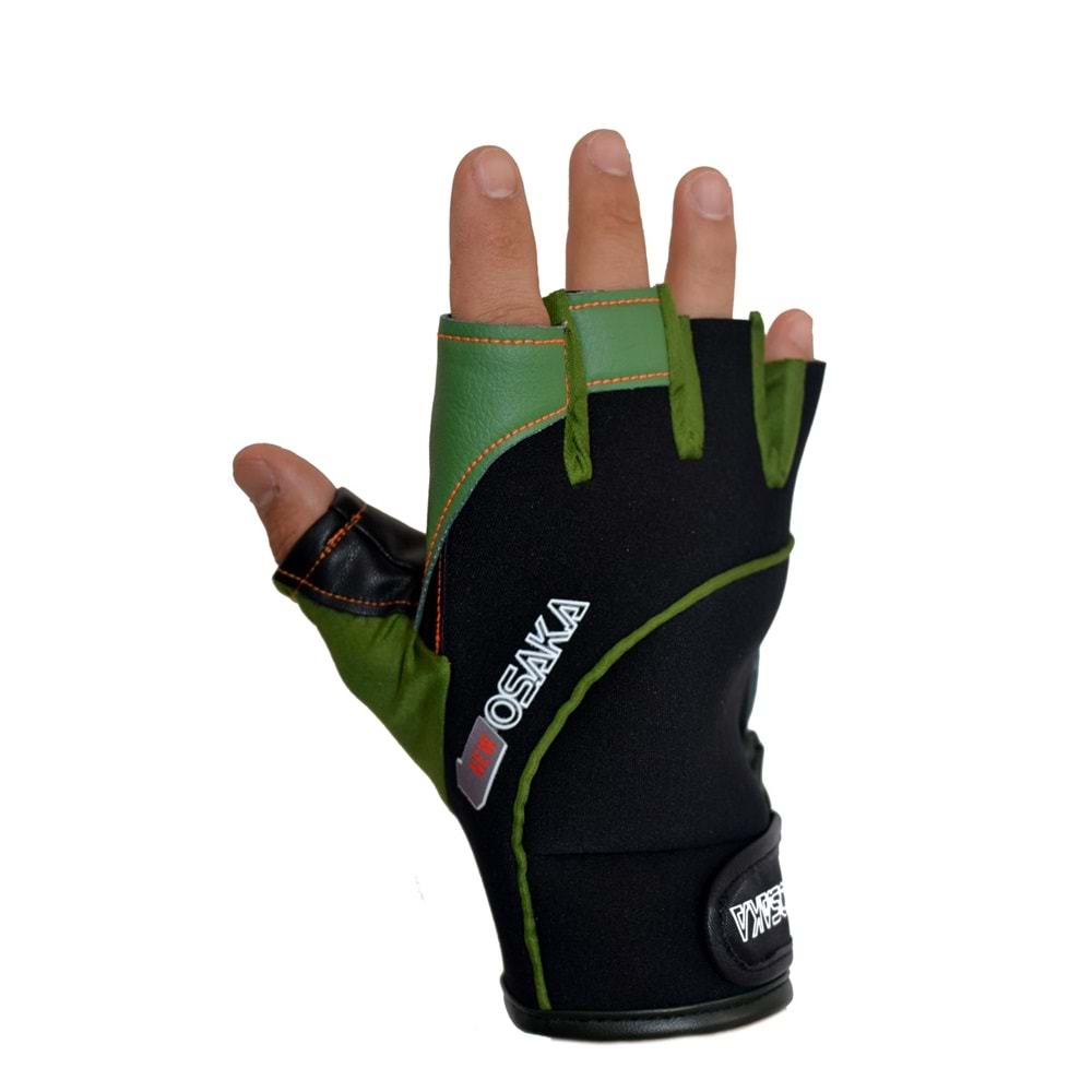 New Osaka Flexıble Glowe Balıkçı Eldiveni - Yeşil - L - XL