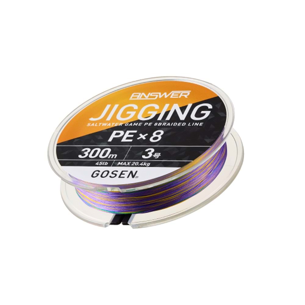 Gosen Jigging Answer PE 8 Örgü Jig ve Tai Rubber İpi 300mt Multi - 0.8 PE