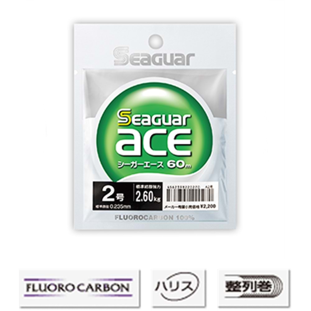 Seaguar Ace %100 Fluoro Carbon Misina 60mt