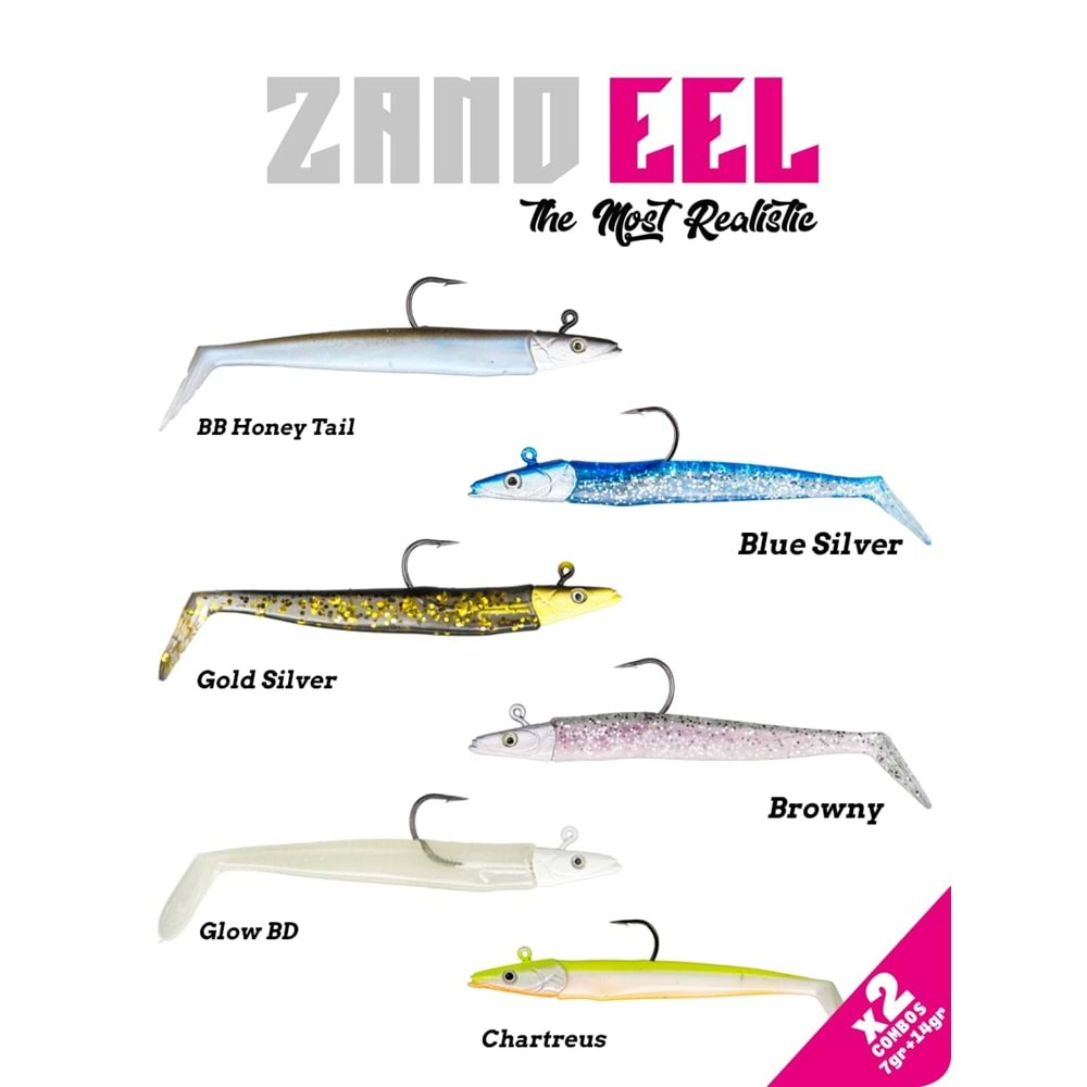 Fujin Zand Eel 11cm 7gr-14gr Double Body+Head Silikon Balık