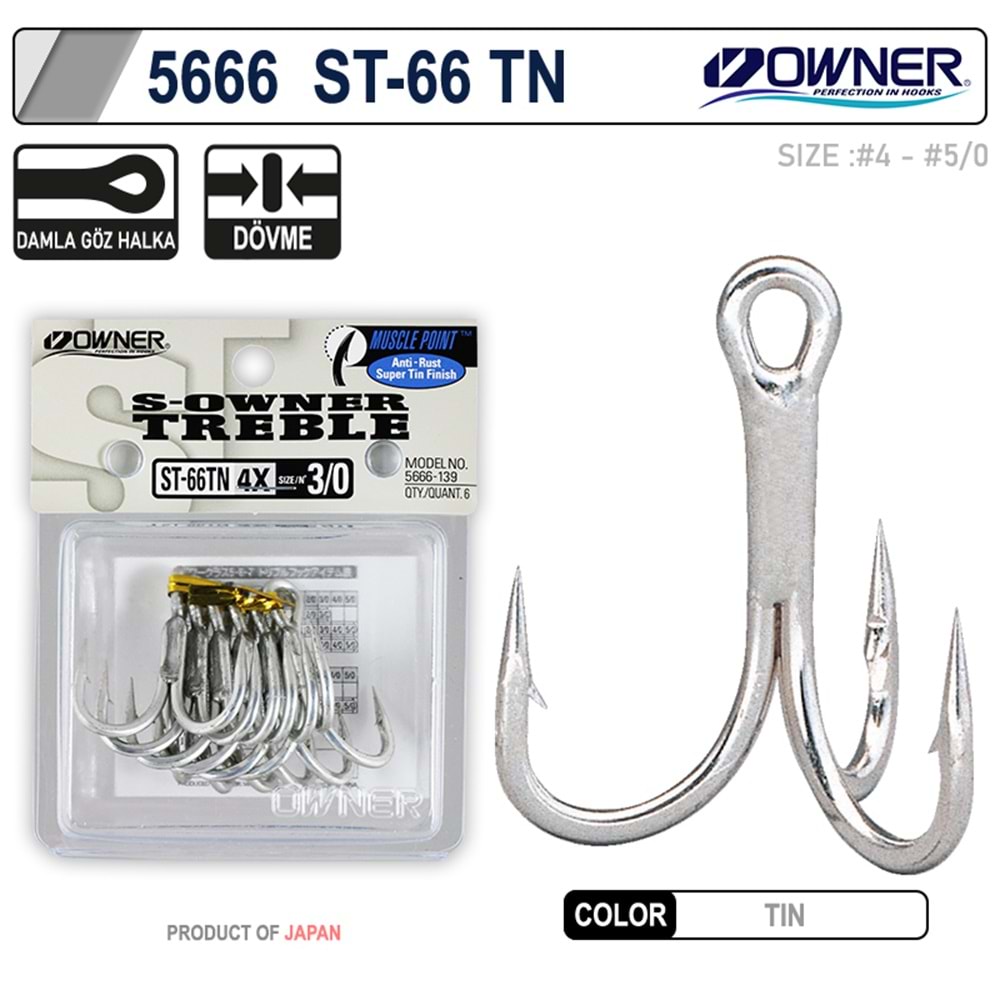 Owner 5666 St-66tn Tin Çarpma İğne - 3/0