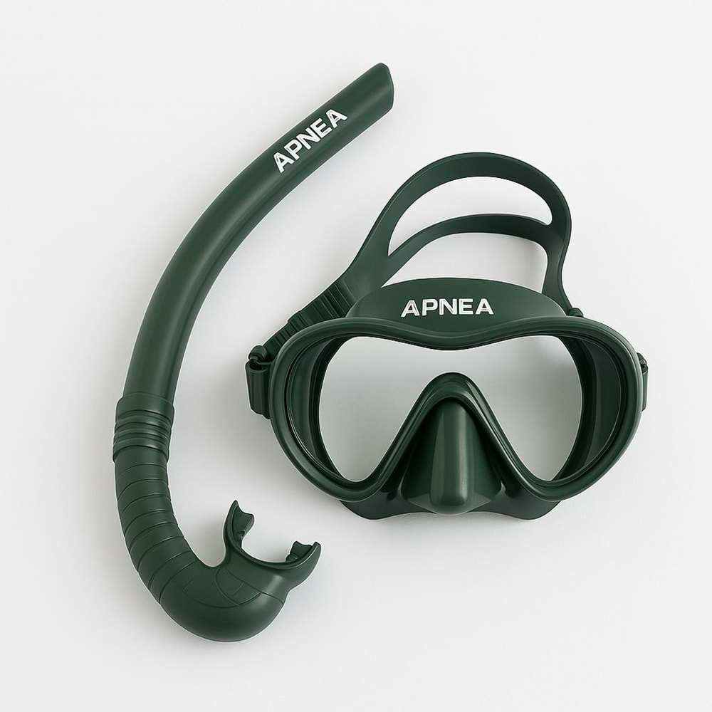 Apnea Royal Green Mask+Snorkel Set