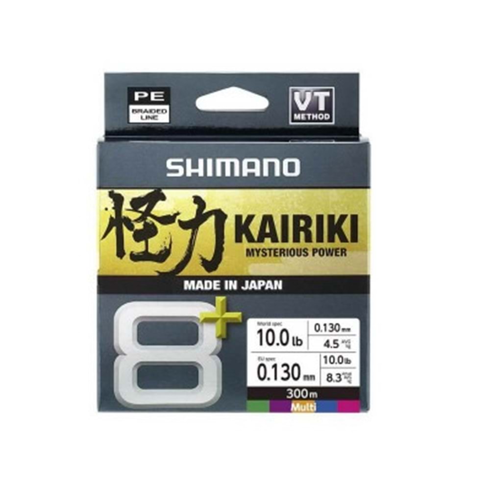 Shimano Örgü Misina Kairiki 8+ 300m Multi Color