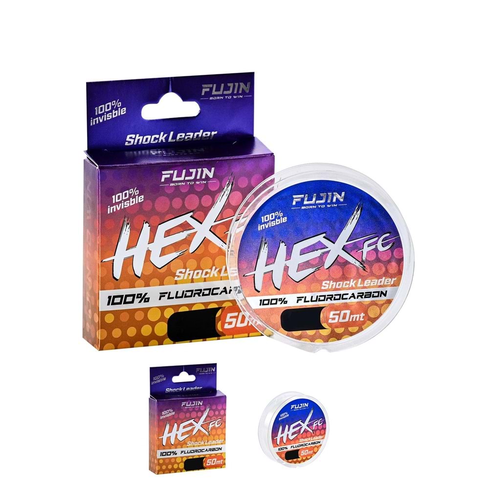 Fujin Hex %100 FC Leader 50mt Misina - 0.24 MM