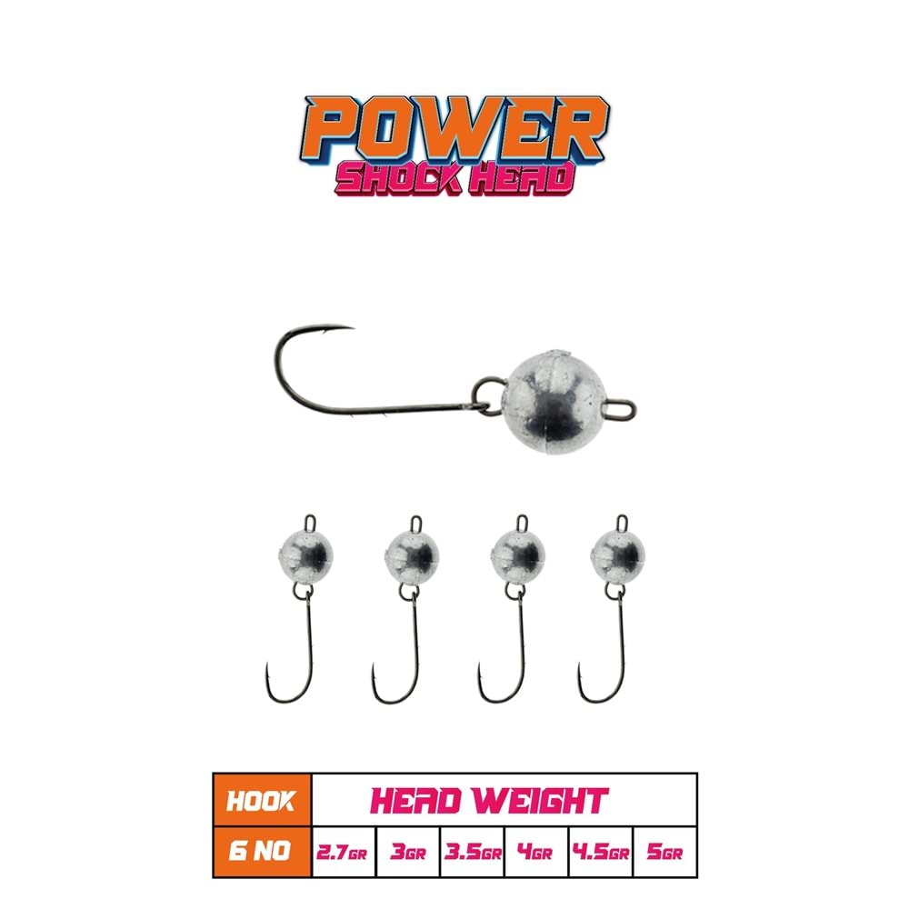 Fujin Power Shockhead #6 Hareketli Jighead
