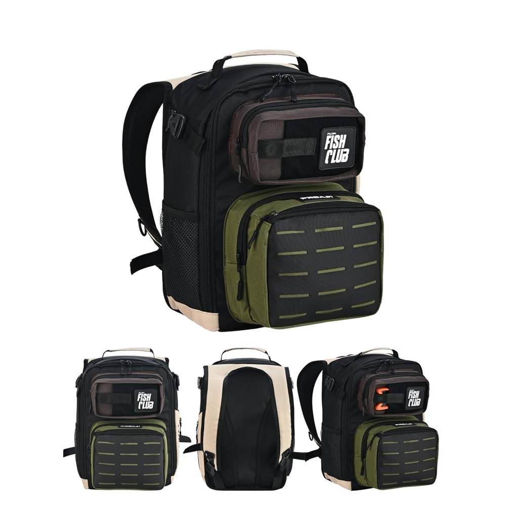 Fujin ProAji Back Pack Green Beige Balıkçı Sırt Çantası