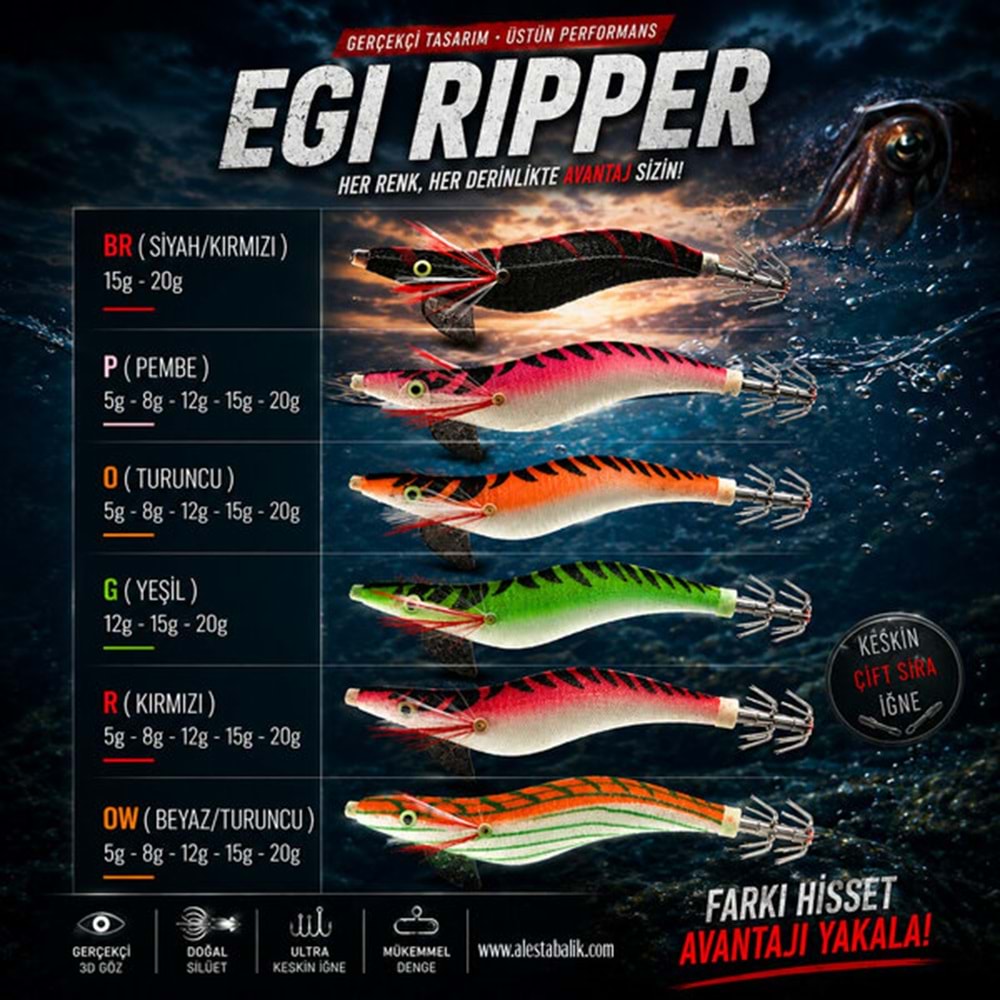 ALESTA EGI RIPPER #3.0 X6753 11CM 15G