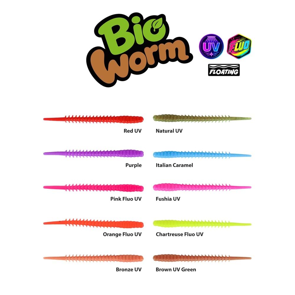 Fujin Bio Worm 6cm Floating Sıvılı Kokulu LRF Silikonu