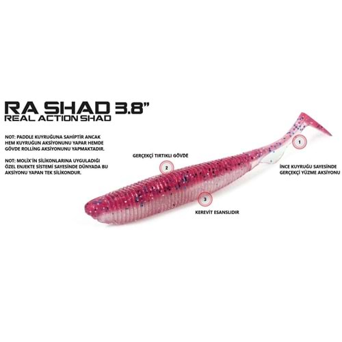 Molix RA Shad 3.8 (6PI) Silikon Balık