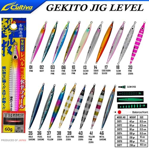 Cultiva JİG 31872 Gekito Jig 12.5 cm 60 Gr