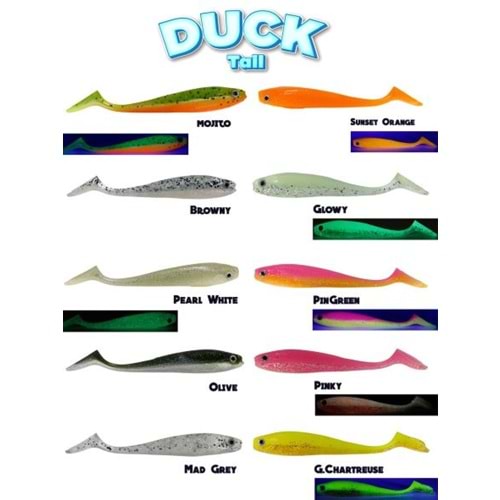 Fujin Duck Tail 9cm Silikon Balık