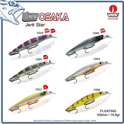 New Osaka Jerk Star 100mm 15.6gr Floating Maket Balık