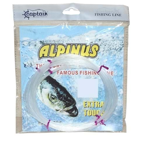 Captain Alpinus Poşet Misina 4x25 Bağlantılı 100mt Beyaz - 0,60 MM