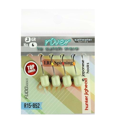 River Hunter Jig Head Glow 4P - 3.5 GR