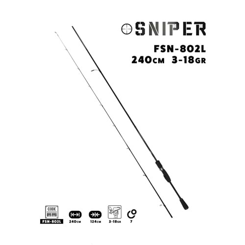 Fujin Sniper 240cm 3-18gr Light Spin Kamışı