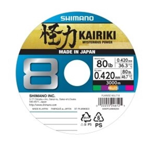 Shimano Misina Kairiki 8 3000m Multi C