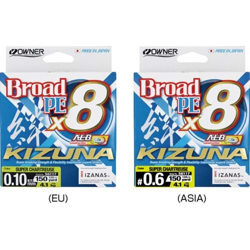 Kizuna 56117 Pe 135m Alb Construction x8 Super Chartreuse