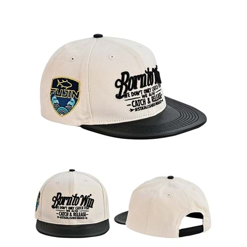 Fujin BTW Leather Visor Şapka Dirty White