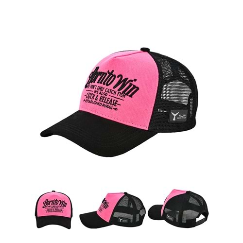 Fujin BTW Trucker Şapka Black Fuchsia