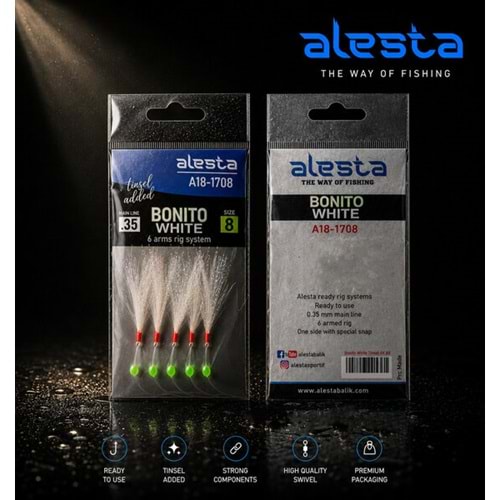 ALESTA BONITO WHITE TINSEL RIG X0270 6K