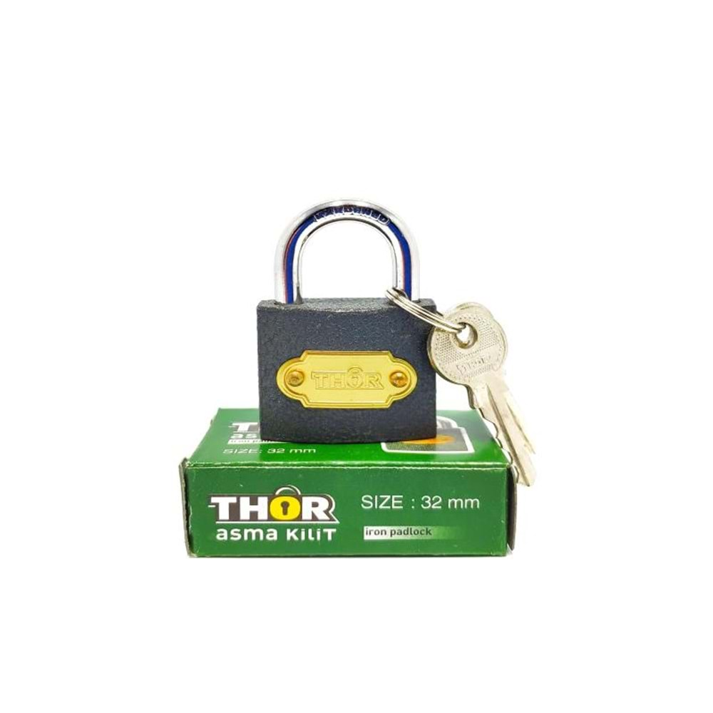 THOR ASMA KİLİT GRİ KISA 32MM BX6