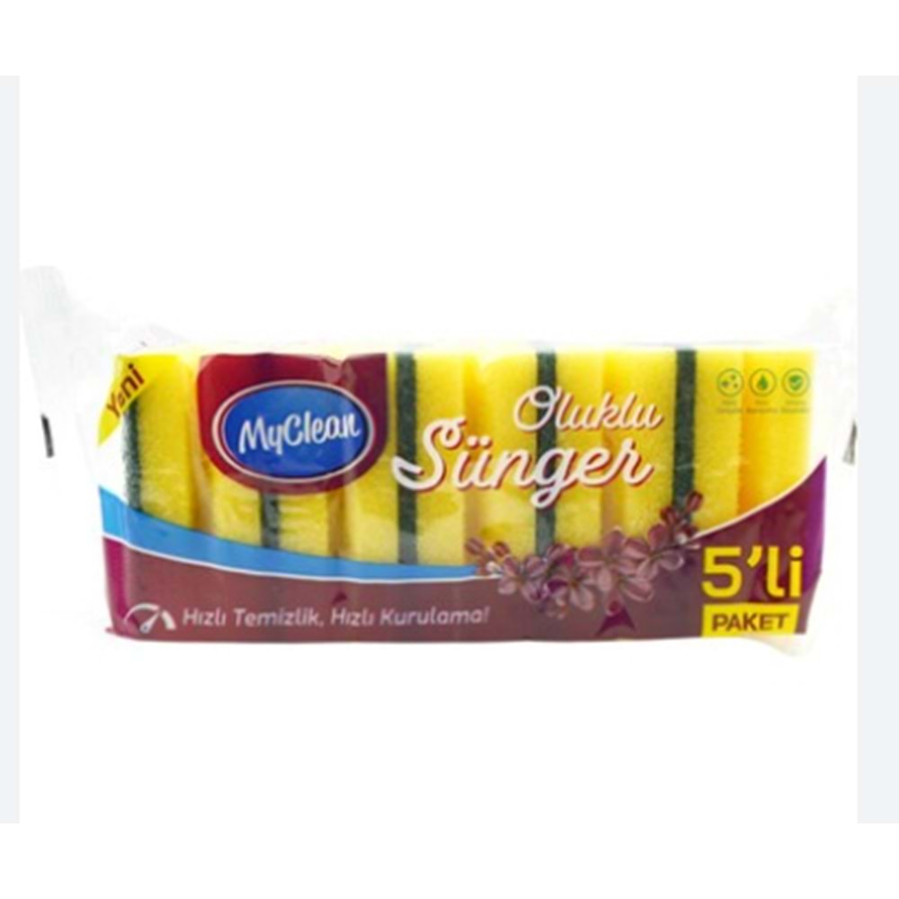 MYCLEAN 5Lİ OLUKLU SÜNGER