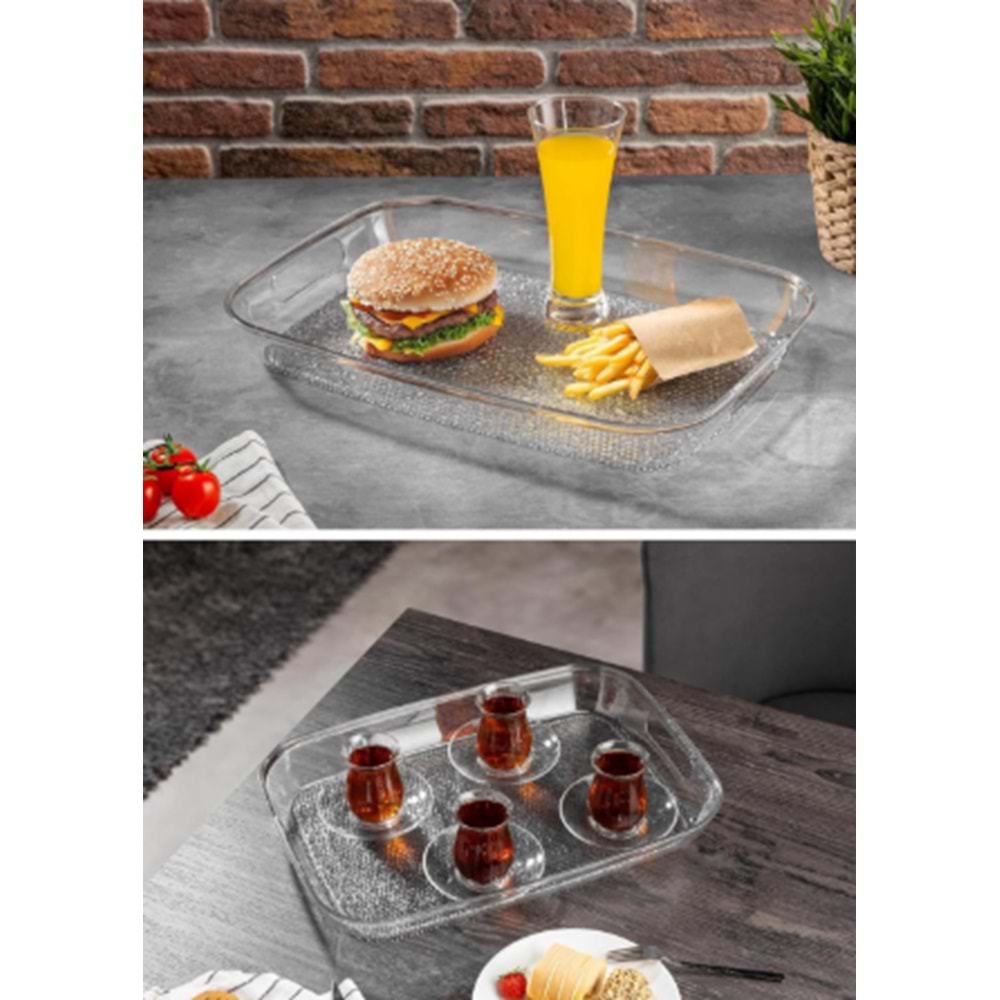 BEEHOME DIAMOND KIRILMAZ DİKDÖRTGEN TEPSİ