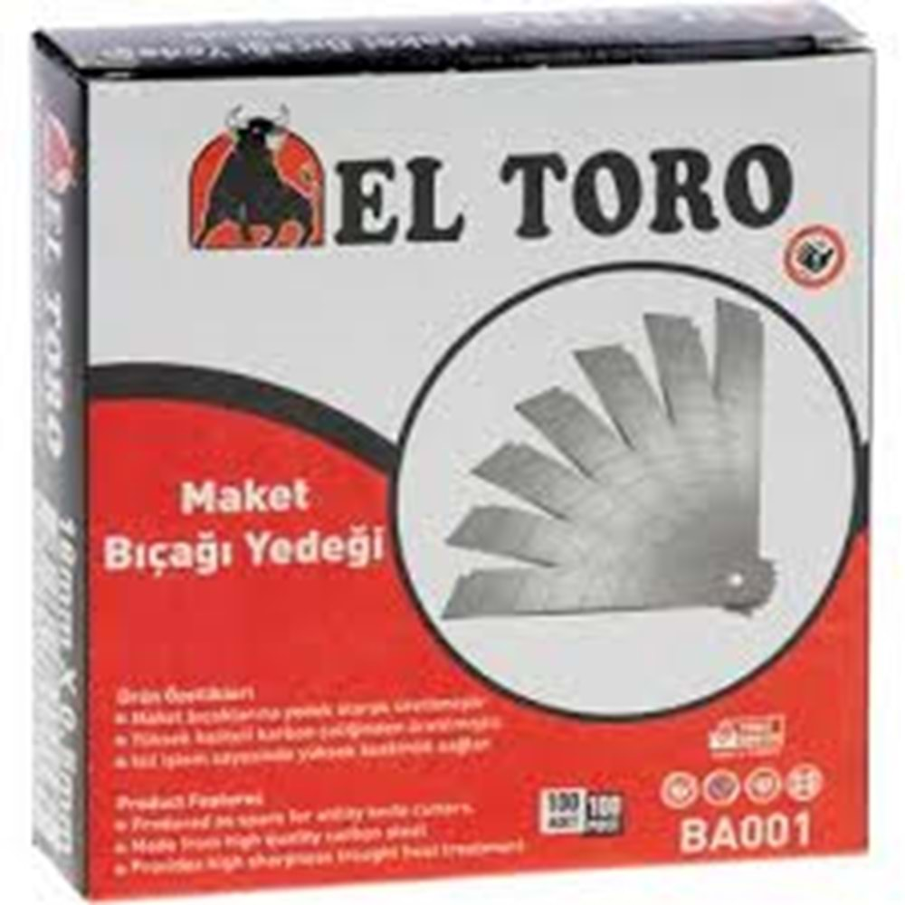 ELTORO MAKET BIÇAĞI YEDEĞİ 18MMX0,5MM 10LU PK