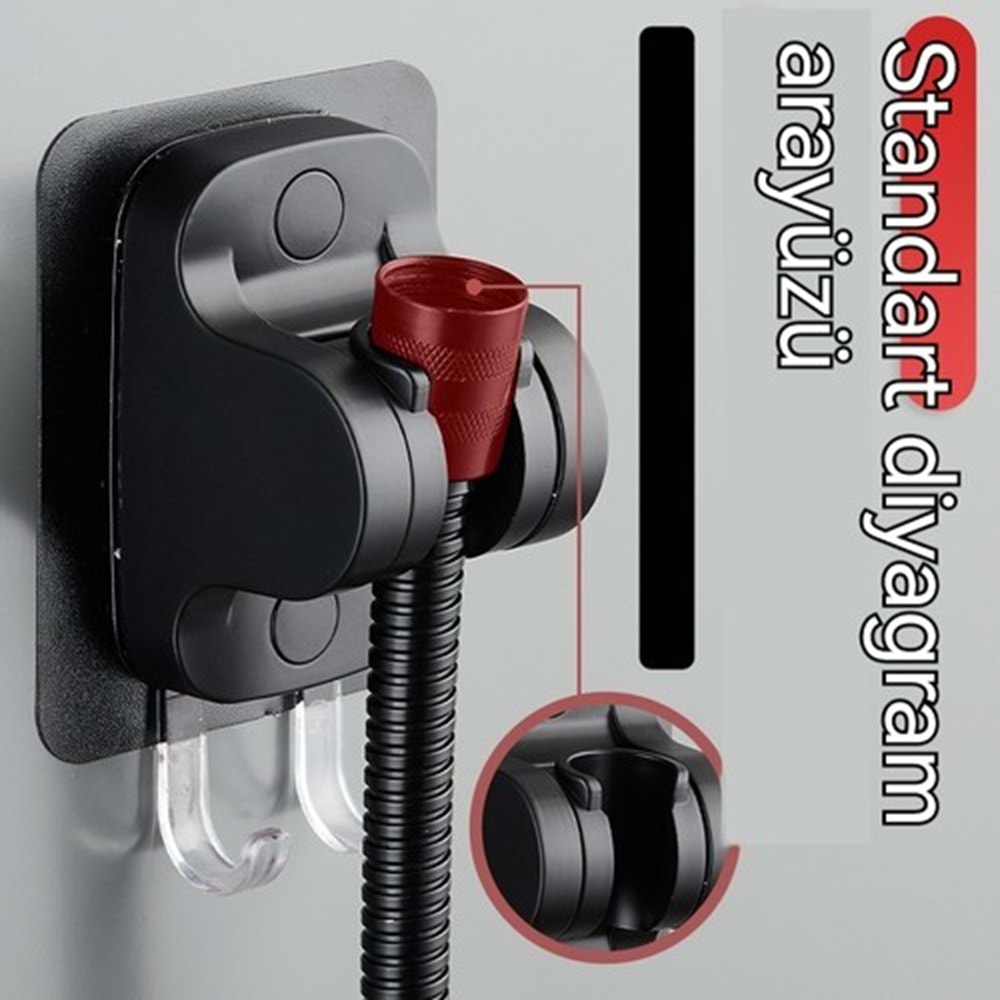 DİMA HOME DUŞ MAFSALI YAPIŞKANLI SİYAH