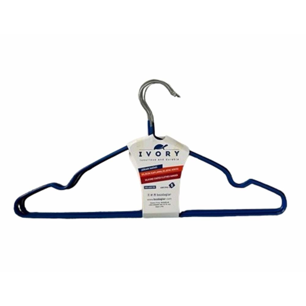IVORY 5Lİ SİLİKON KAPLAMALI ELBİSE ASKISI