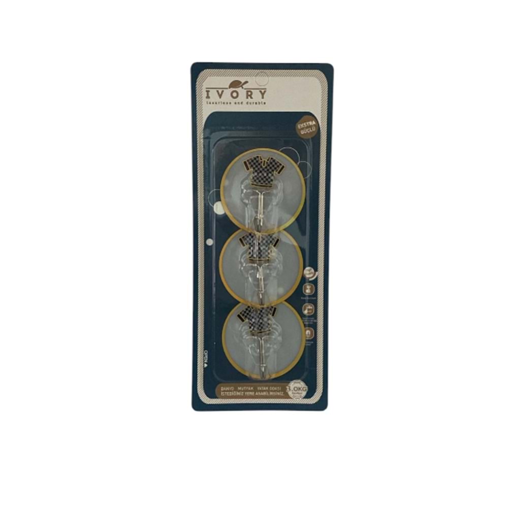 IVORY 3LÜ YAPIŞKANLI AKRİLİK ASKI