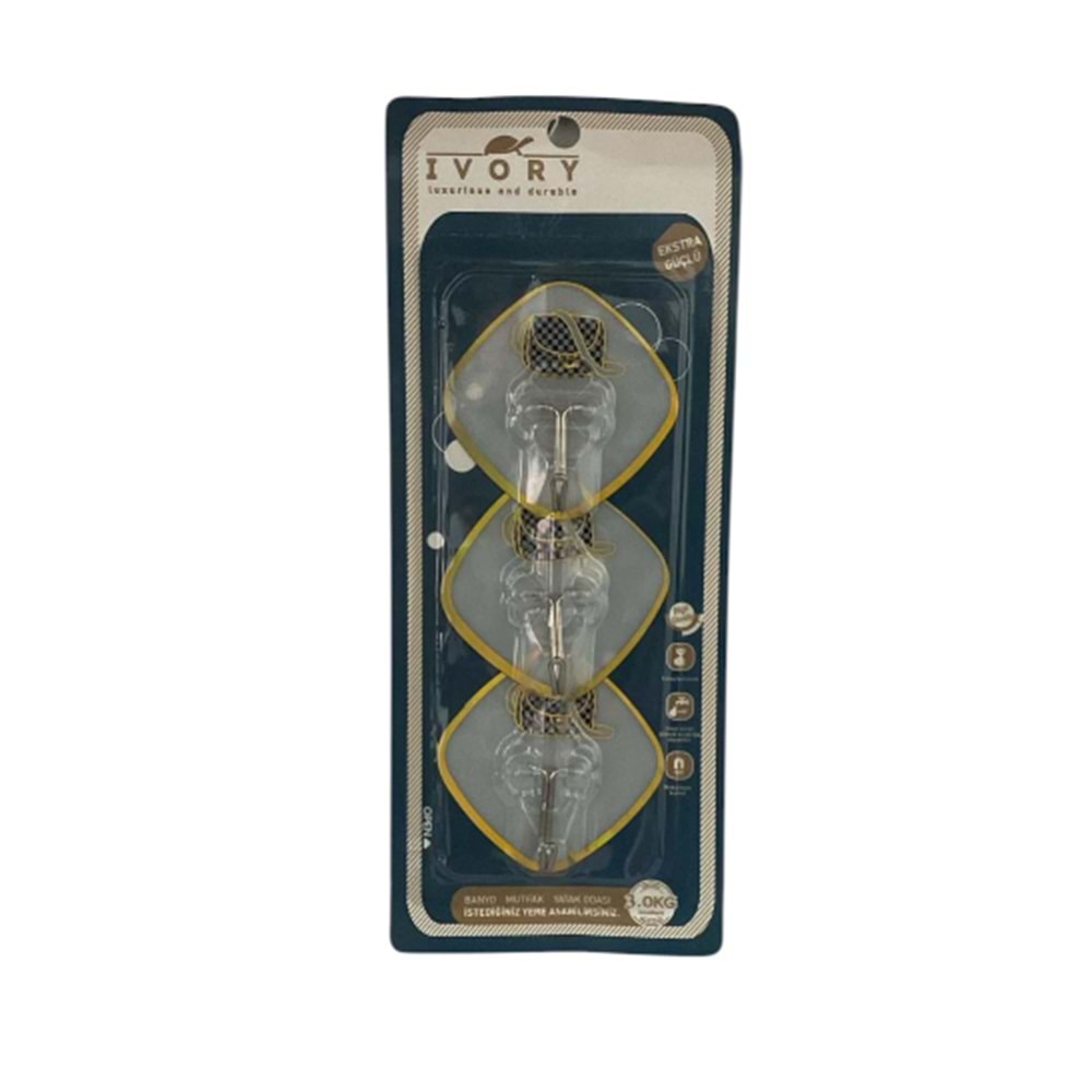 IVORY 3LÜ YAPIŞKANLI ASKI