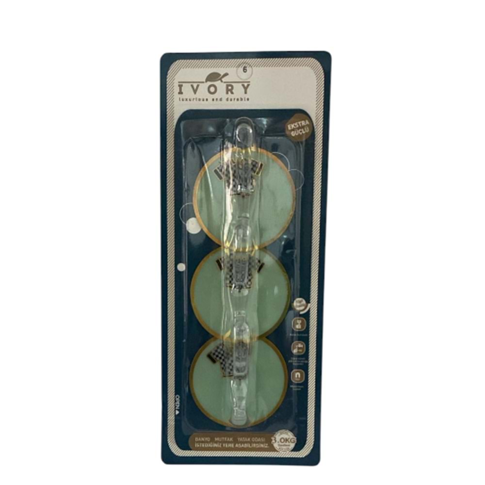 IVORY 3LÜ YAPIŞKANLI ASKI