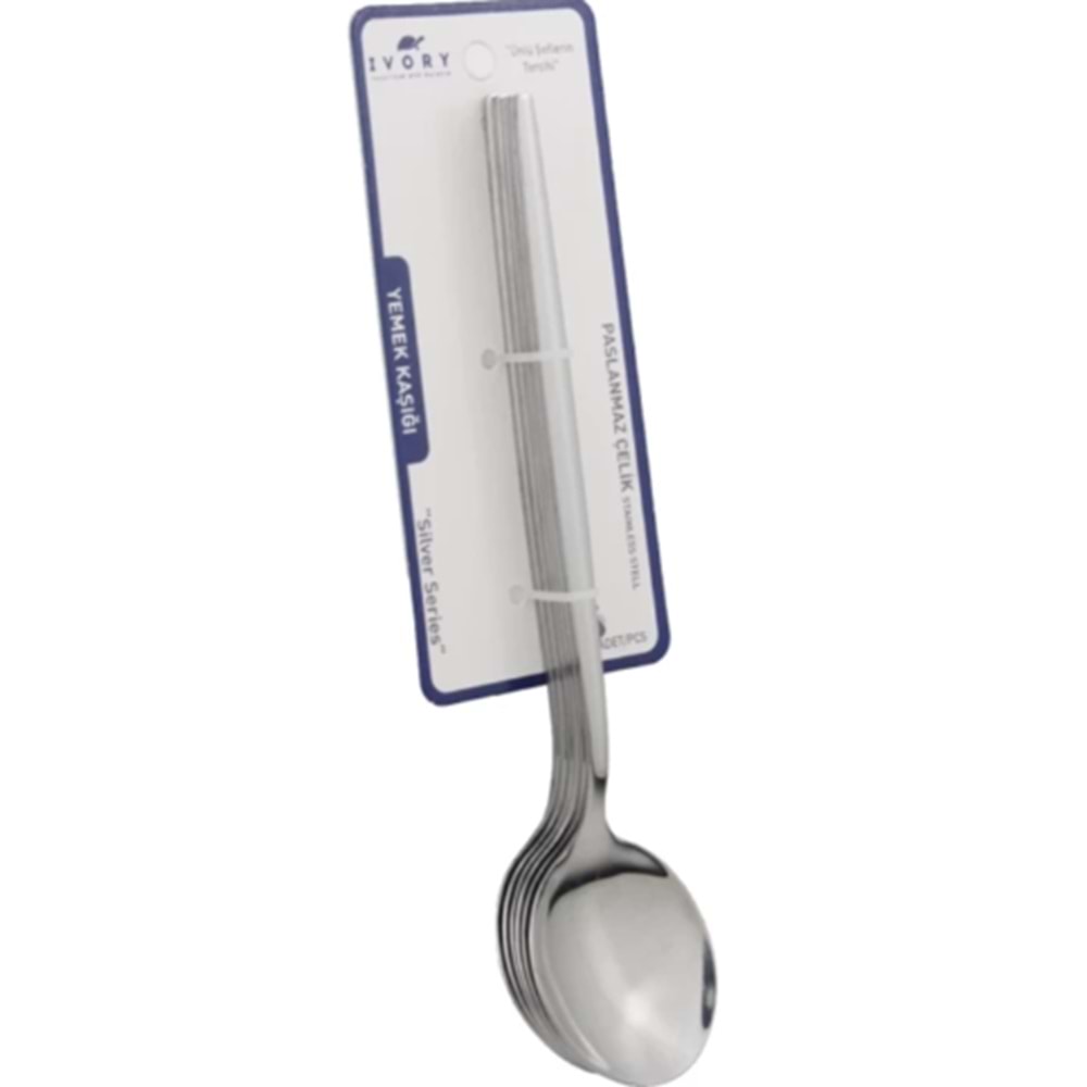 IVORY 6 LI YEMEK KAŞIĞI GÜMÜŞ