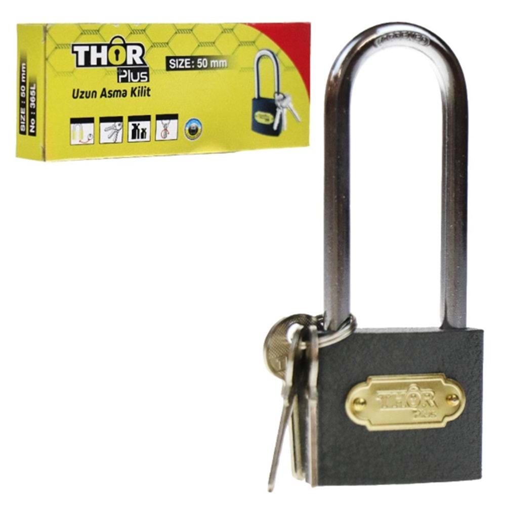 THOR ASMA KİLİT GRİ UZUN 50MM BX6