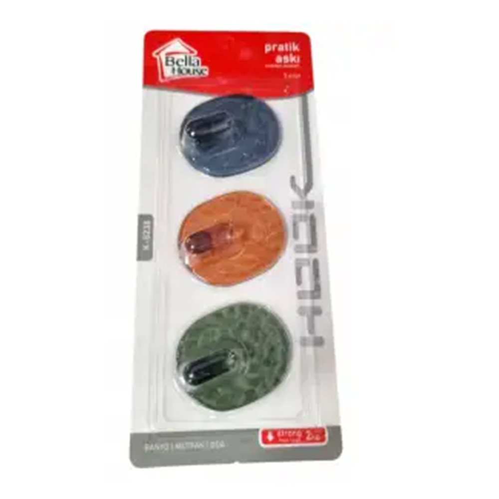 BELLA HOUSE 3LÜ RENKLİ PLASTİK ASKI BX12