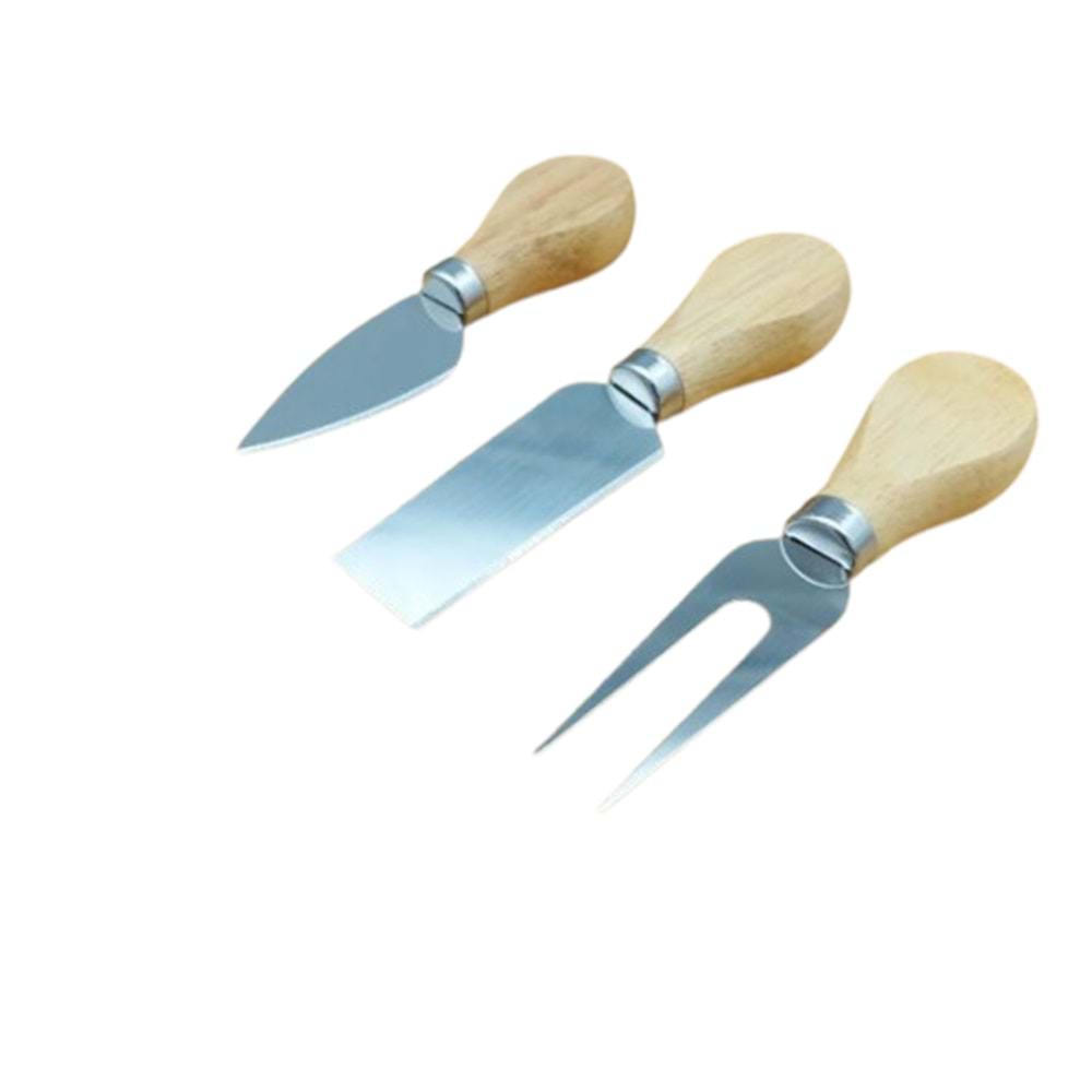 KRD AŞAP SAPLI 3LÜ PEYNİR BIÇAĞI SETİ