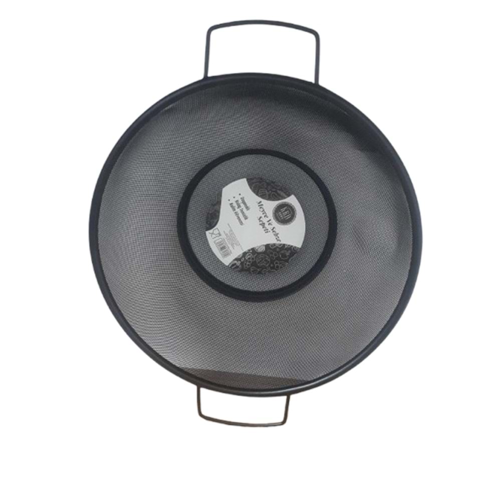 KRD SİYAH METAL YUVARLAK BÜYÜK BOY SÜZGEÇ