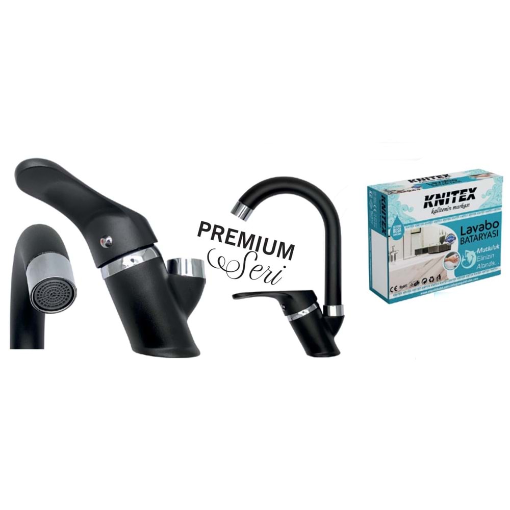 KNITEX PREMIUM LAVABO BATARYASI BLACK