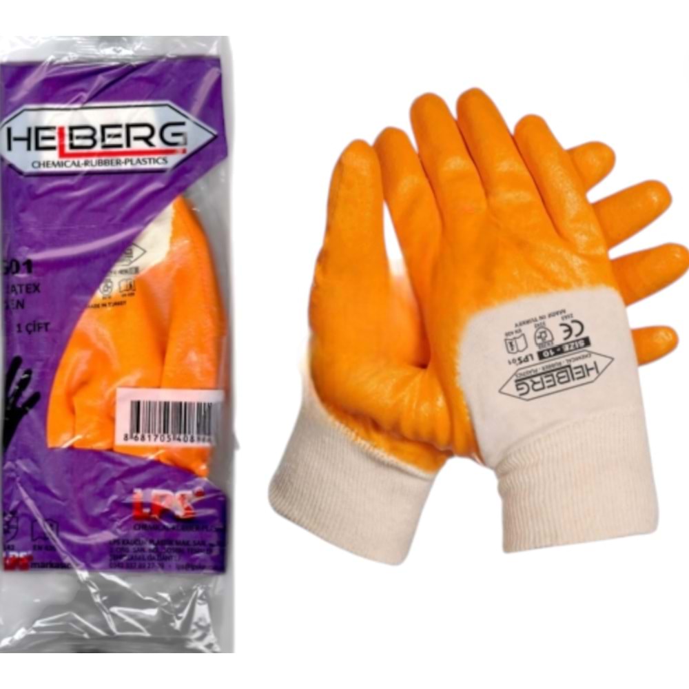 HELBERG SARI NİTRİL NAYLON İŞÇİ ELDİVENİ