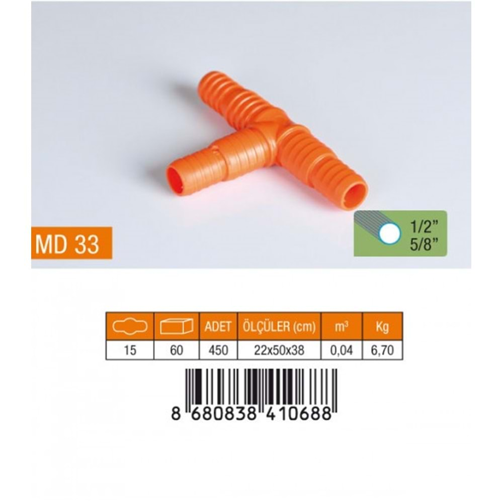 MEDALYAN MD-33 1/2 5/8 NORMAL T HORTUM EKİ BX30