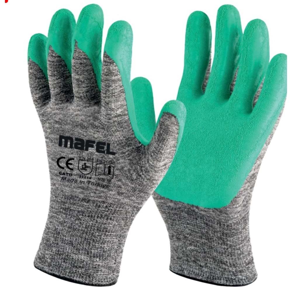 MAFEL LATEX CAMCI ELDİVENİ YEŞİL BX12