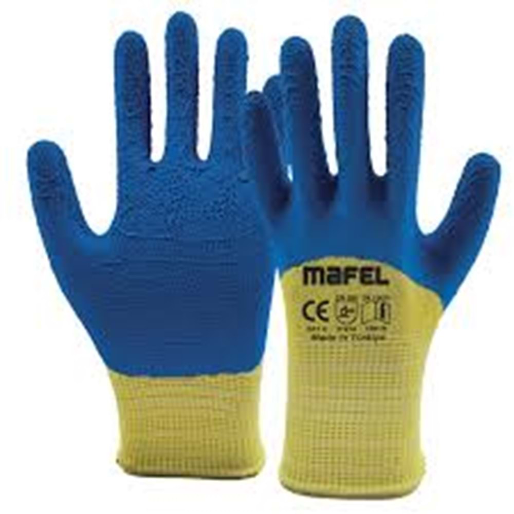 MAFEL LATEKS FOAM MAVİ-SARI İŞÇİ ELDİVENİ