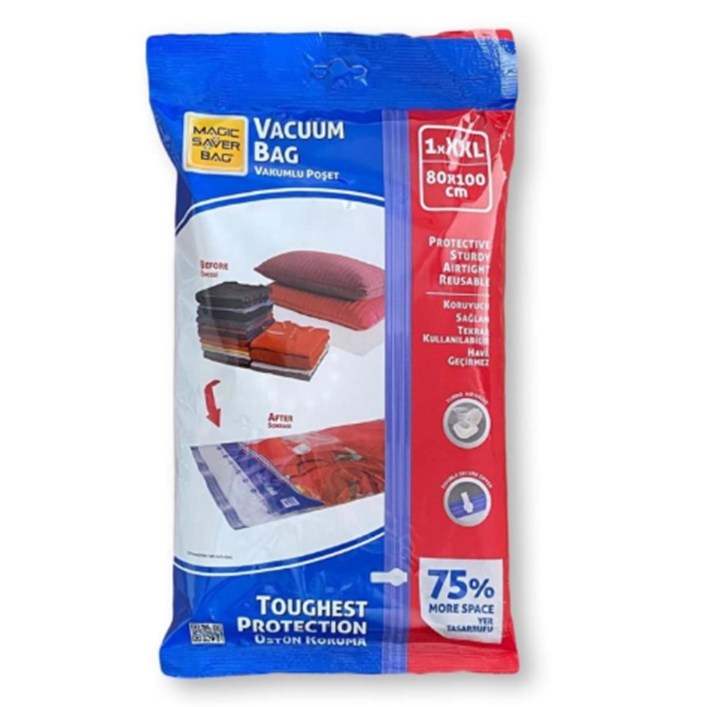 MAGICSAVERBAG 003 XXL 80X100CM TEKLİ VAKUMLU HURÇ BX10