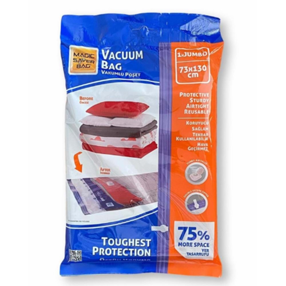 MAGICSAVERBAG 004 JUMBO 73X130CM TEKLİ VAKUMLU HURÇ BX12