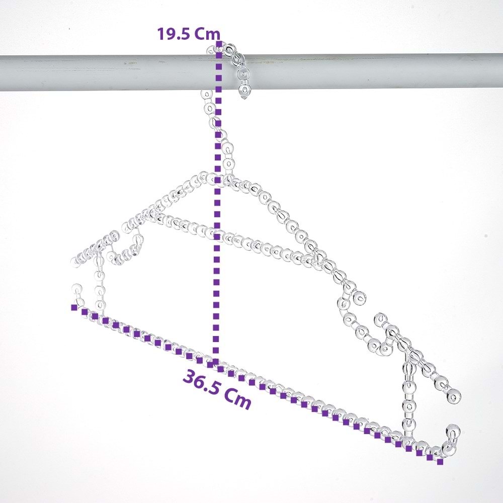BONCUK ASKI KRİSTAL 6'LIBONCUK CRİSTAL CLOTHES HANGER 6 PCS