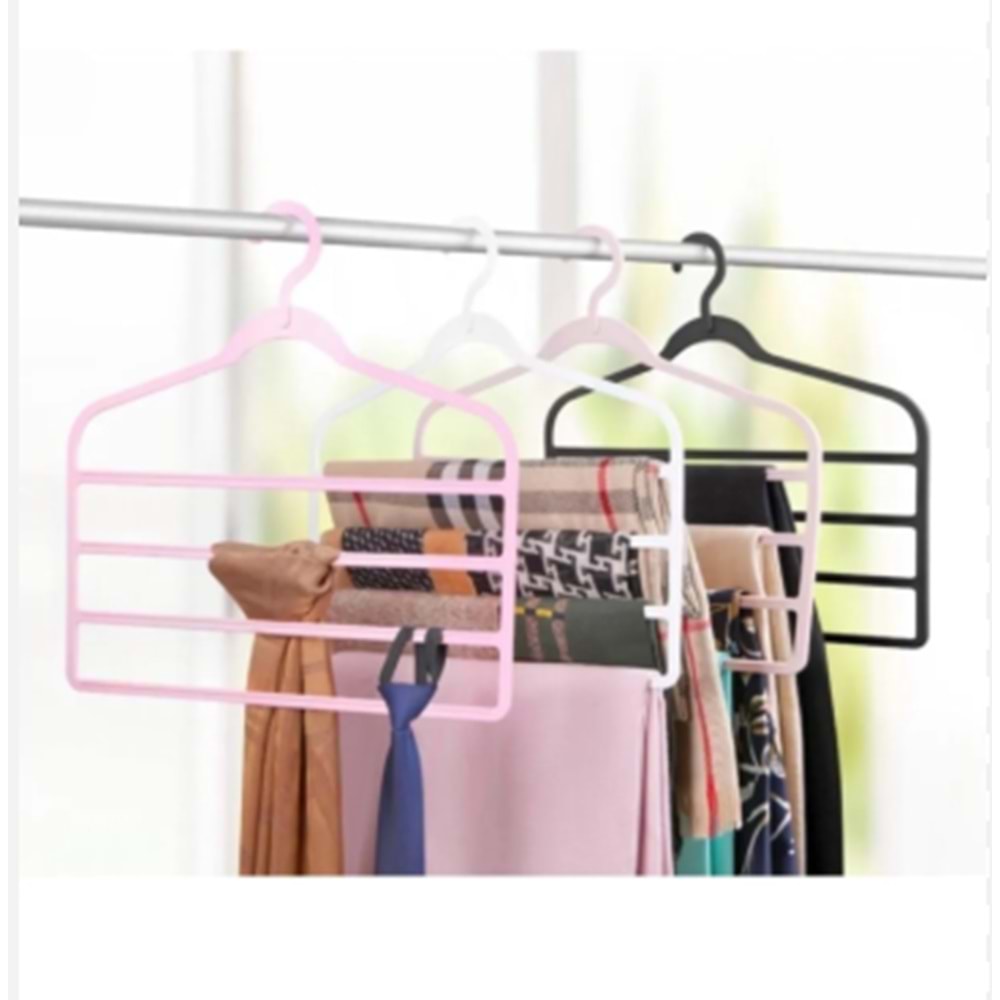 MULTİ ASKI 1 AD.MULTİ SCARFS AND PANTS CLOTHES HANGER 1 PCS