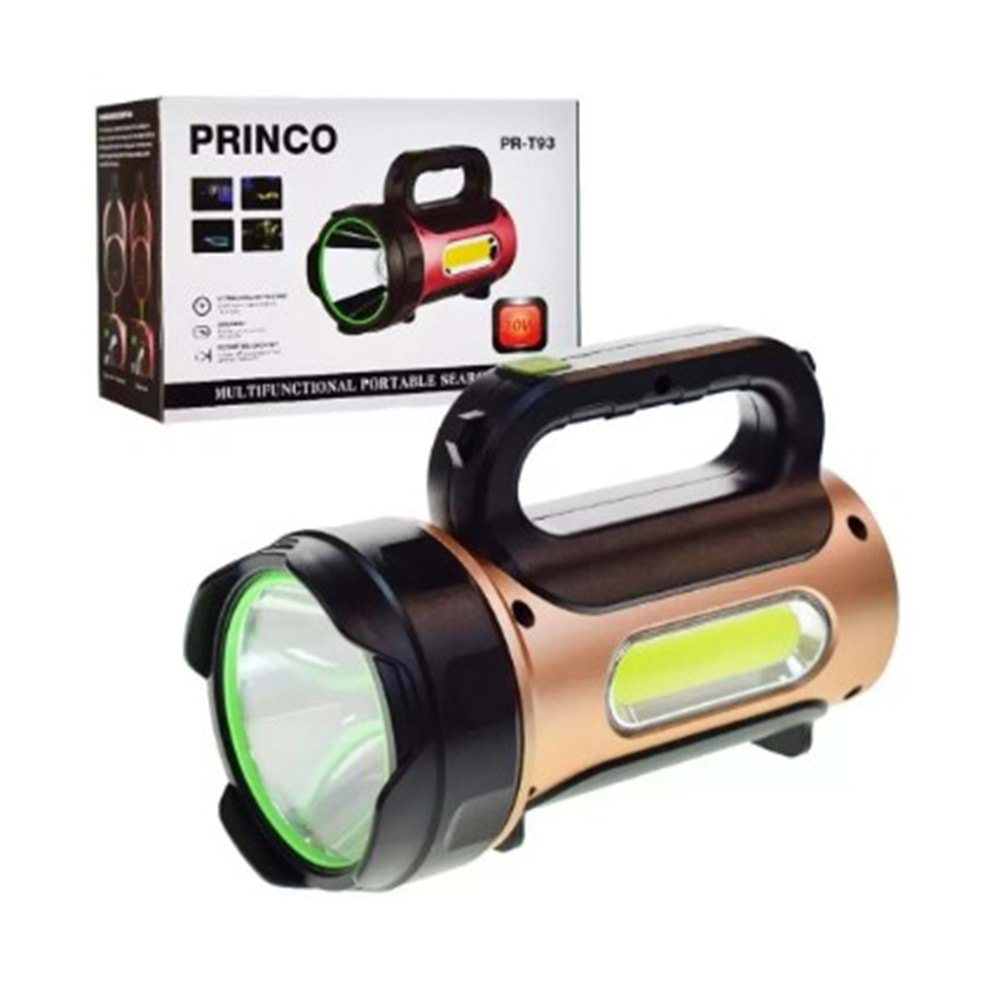 PRINCO MULTIFUNCTIONAL PORTABLE ŞARJLI LED EL FENERİ 30W