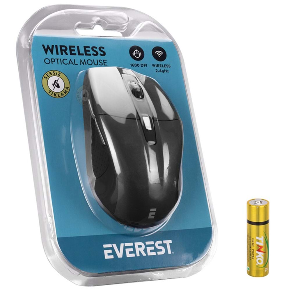 EVEREST WIRELESS SESSİZ KABLOSUZ MOUSE