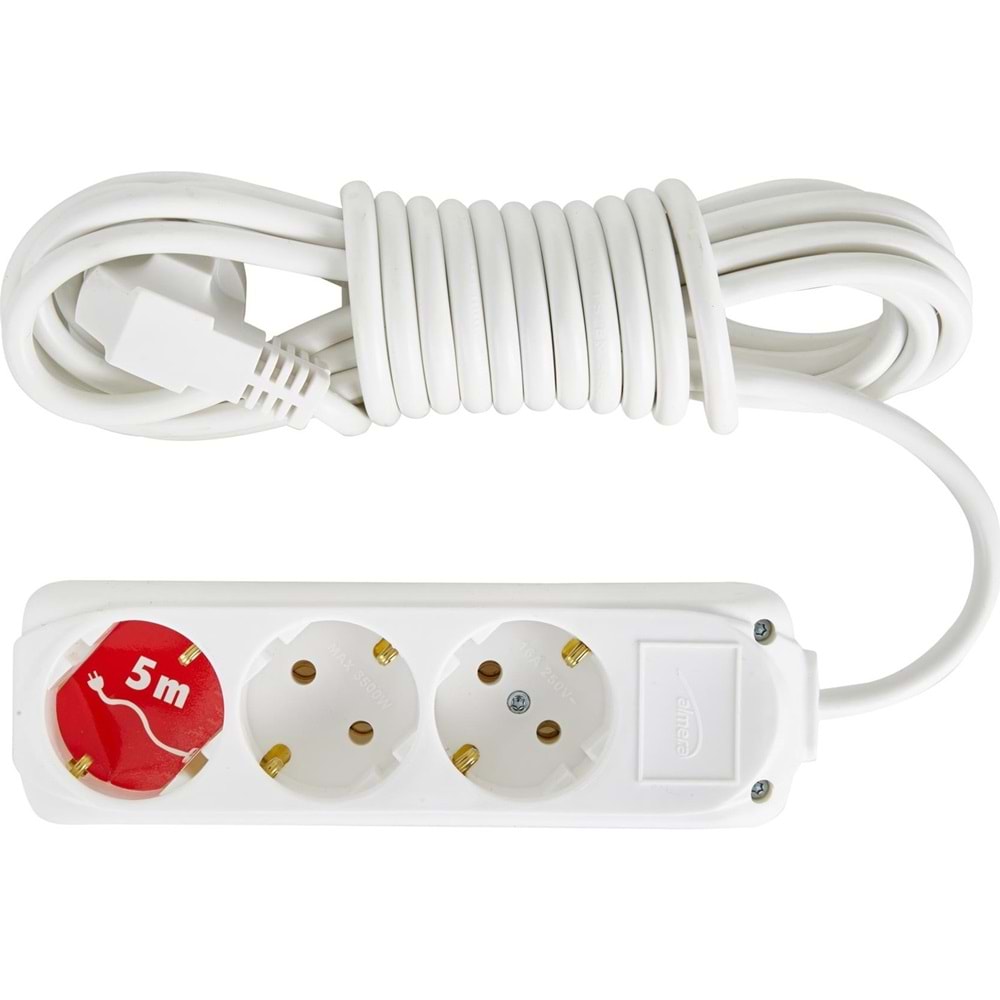 ALMERA UZATMA 3LÜ TOPRAKLI PRİZ 5MT